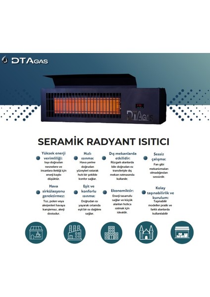 Dtagas Seramik Radyant Isıtıcı 12KW