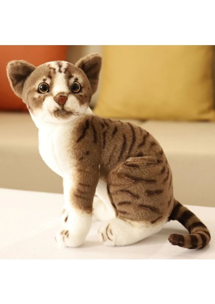 Berattoys 35 cm Sesli Peluş Kedi Miyavlayan Oyuncak Kedi Hediyelik Peluş Oyuncak