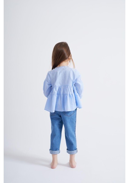 Mavi Vual Kız Gömlek Mavi indirimleri