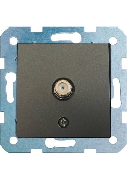 12 Adet Ovivo Grano Füme Uydu Tv Prizi F Konnektör Çerçevesizdir