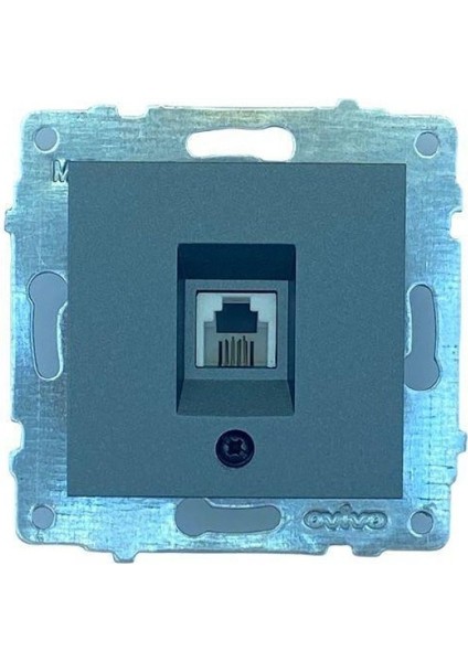 4 Adet Ovivo Grano Füme Numeris Telefon Prizi Çerçevesizdir 4'lu