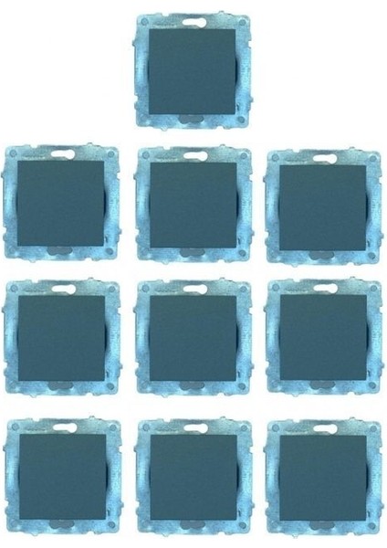 10 Adet Grano Metalik Füme Tekli Anahtar Çerçevesiz