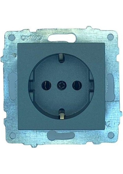 12 Adet Ovivo Grano Füme Topraklı Priz Çerçevesizdir