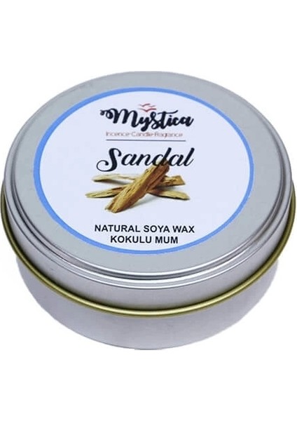 Soya Wax Mum Kokulu Tenekede Sandal