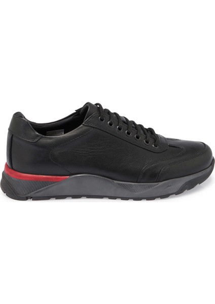 Siyah Deri Erkek Sneaker - E24S1AY57144-A23