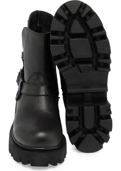 Siyah Deri Kadın Casual Bot - K24K1BT67752-A23 fırsatları