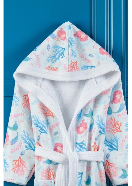 Mermaid Dijital Baskılı Çocuk Bornozu 11-12 Yaş fiyatları