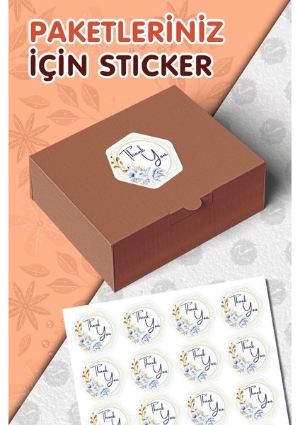 Thank You Sticker 5cm 24 Adet