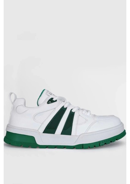 111230252 Edgar Casual Erkek Deri Sneaker Ayakkabı Yeşil