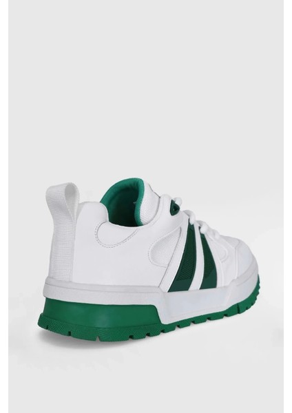 111230252 Edgar Casual Erkek Deri Sneaker Ayakkabı Yeşil