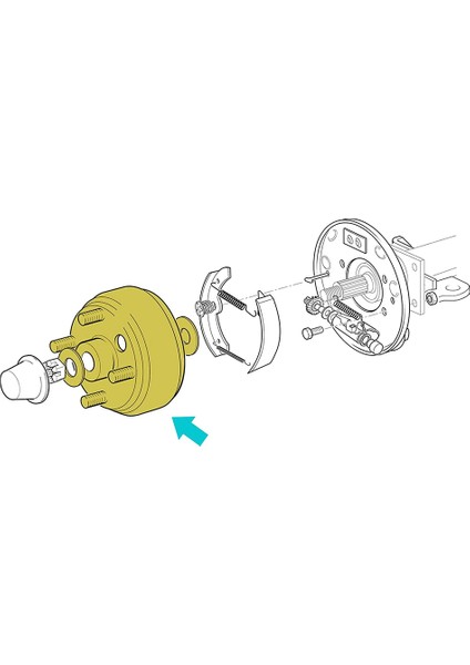 Golf Arabası Fren Kampanası Hub Düzeneği 1982-UP Ezgo Txt Pds Elektrikli Araba (Gazlı Modellere Uygun Değil) 19186G1 19186G1P (Yurt Dışından) fiyatları