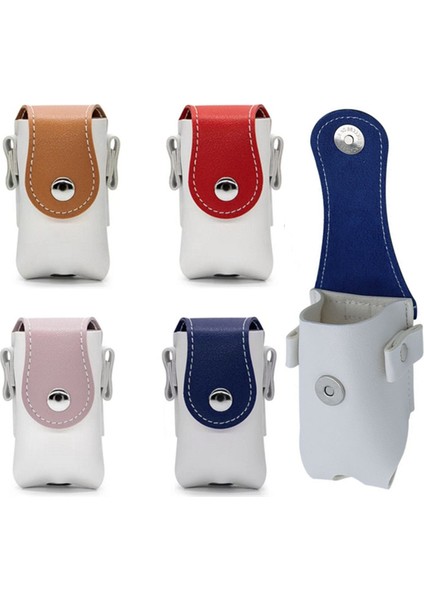 Pembe + Beyaz Golf Çantası, Taşınabilir Mini Golf Koruyucu Çanta, Pu Deri Top Kutusu Çanta (Yurt Dışından)