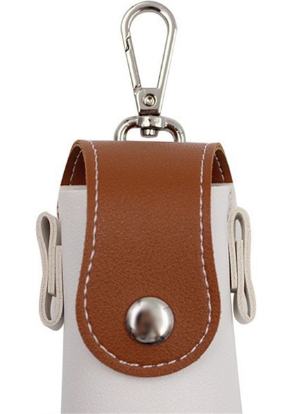 Pembe + Beyaz Golf Çantası, Taşınabilir Mini Golf Koruyucu Çanta, Pu Deri Top Kutusu Çanta (Yurt Dışından)