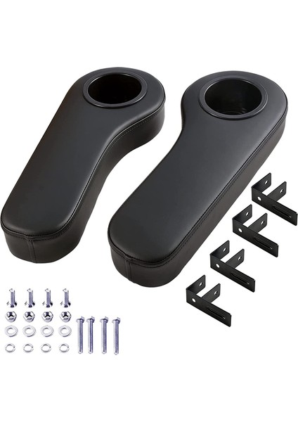 Bardak Tutuculu Golf Arabası Kol Dayama, Club Car Ezgo Yamaha Arka Koltuk Takımı Için Içecek Tutucu Siyah (Yurt Dışından)