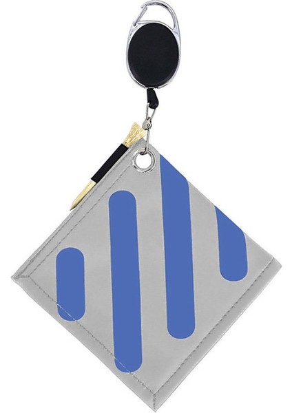 Golf Topu Temizleme Çantası Asılı Tokalı Taşınabilir Çift Taraflı Golf Sopası Silme Havlusu Golfçü Uygulaması Için, Gri (Yurt Dışından)