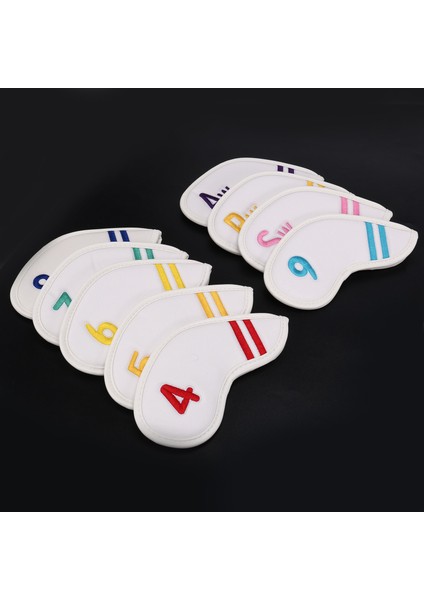 9 Adet Golf Demir Kapakları, Golf Demir Kafa Kapakları Numarası Neopren Golf Demir Kapak Seti, Golf Kulübü Kafa Kapakları, Beyaz (Yurt Dışından) fırsatları