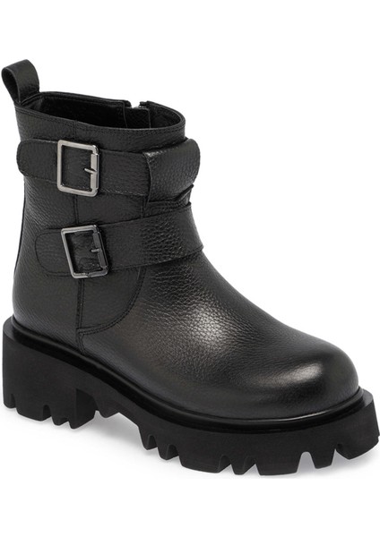 Siyah Deri Kadın Casual Bot - K24K1BT67751-A23