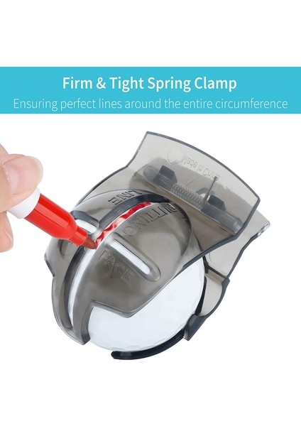 Golf Topu Çizgi Işaretleyicisi Golf Hizalama Seti Marker Kalem Üçlü Iz Putter Şablonu Yaylı Kelepçe Top Işaretleme Araçları (Yurt Dışından) fırsatları