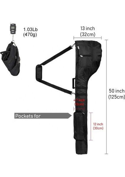 Küçük Golf Çantaları, Golf Çantası, Sun Day Golf Taşıma Çantası Sürüş Menzili Için Katlanabilir, Uygulama Kulüpleri Yeşil (Yurt Dışından) modelleri