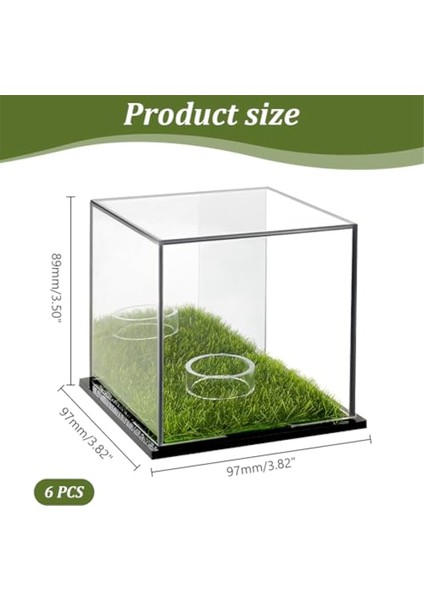 Golf Ekran Kutusu Akrilik Golf Stand Şeffaf Ekran Kutusu Yeşil Taban ile Kare Ekran Kutusu (Yurt Dışından)