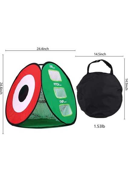 Golf Hedef Ağı, Çok Fonksiyonlu Taşınabilir Golf Uygulaması 3 Eğitim Topu ile Net Vuruş (Yurt Dışından) fiyatları