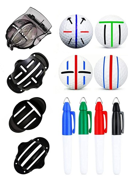 1 Set Golf Topu Işaretleyicisi, Golf Aksesuarlarını Yükseltme, Golf Topu Işaretleme Şablonları ve Golf Topu Işaretleyicileri, Golf Topu Çizgi Aracı (Yurt Dışından)