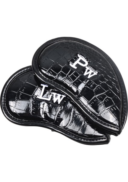 12 Adet/takım Pu Golf Demir Kafa Golf Kulübü Başörtüsü Kapakları Su Geçirmez 3-Sw Evrensel Headcovers Siyah (Yurt Dışından) fırsatları