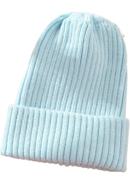 Superma Bere Kadın Sonbahar ve Kış Çok Yönlü Şeker Renk Örgü Şapka Kalınlaşmış Sıcak Kavun Cilt Şapka Açık Yetişkin Şapka (Yurt Dışından)