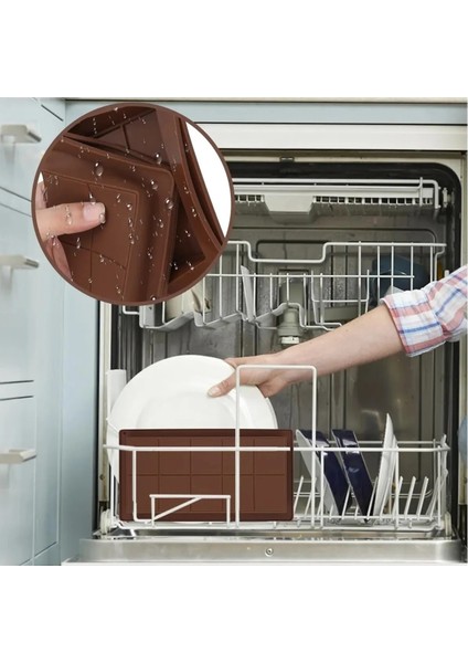 2 Li 10 Dilimli Dubai Çikolatası Kalıbı Silikon Çikolata Kalıbı