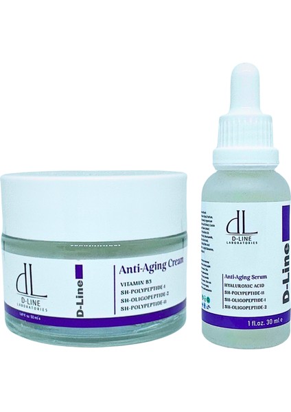 Polipeptitler, Vitamin B3 ve Kafein ile Anti-Aging Serum ve Krem İkilisi