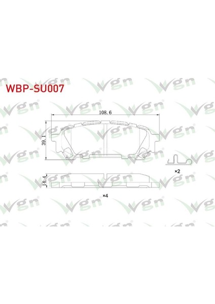 Fren Balata Arka Subaru Impreza (Gd,gg) 2.0i 2000-2007 / Forester (Sg) 2002-2007