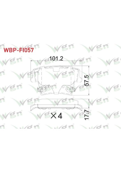 Fren Balata Arka Ikazlı Chrysler 300C 2004- / Lancıa Thema (Lx) 3.0 2011-2014