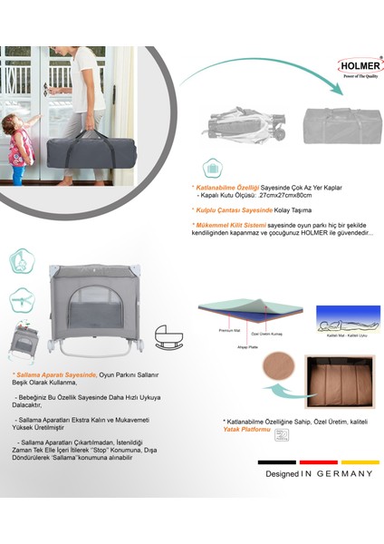 Coolstyle Anne Yanı Cibinlikli Oyun Parkı/park Yatak 70 x 110 cm + Aloevera Yatak