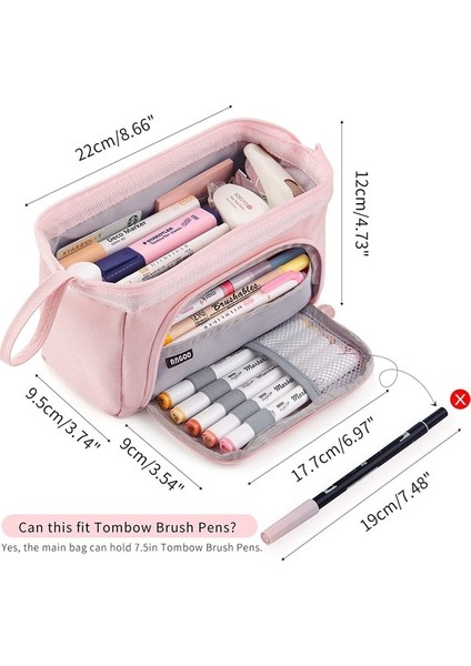 x x Pembe Kutusu Kapasiteli Kalem Geniş 9.5 22 12CM - (Yurt Dışından) modelleri