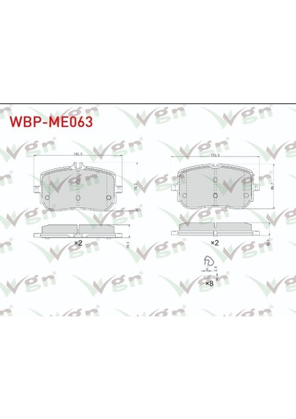 Fren Balata On Mercedes A 180 D - 200 (W177) 2018- / Cla 180 D - 200 (C118) 2019-