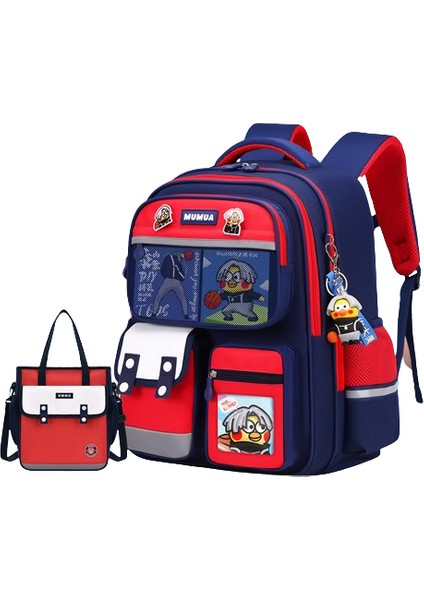 Ilkokul Öğrencileri Sırt Çantası Çocuk Omurga Koruma Sırt Çantası Su Geçirmez Büyük Kapasiteli Ders Çantası ile (Yurt Dışından)