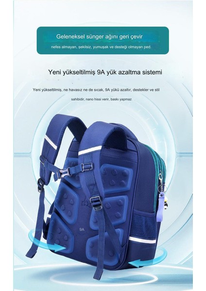 Ilkokul Öğrencileri Sırt Çantası Çocuk Omurga Koruma Sırt Çantası Su Geçirmez Büyük Kapasiteli Ders Çantası ile (Yurt Dışından) modelleri