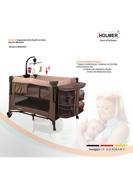 Maxi Comfort Coolstyle Anne Yanı-Deluxe Kumaş Premium Oyun Parkı Bej + Aloevera Yatak 70X110 cm
