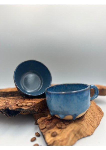 Ocean Blue Eclipse Stoneware Fincan