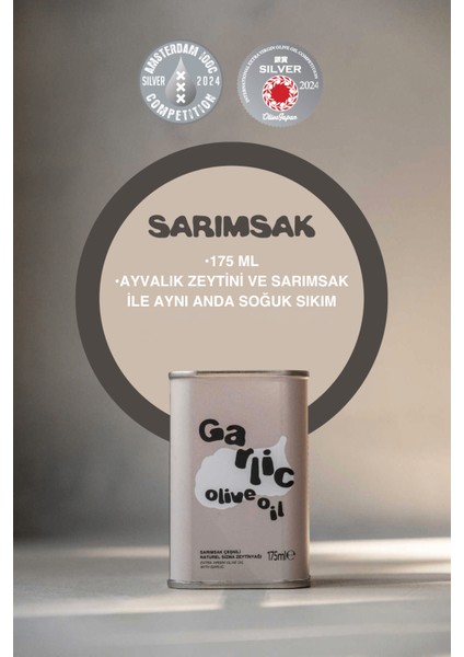 Sarımsak Çeşnili Natürel Sızma Zeytinyağı 175 ml
