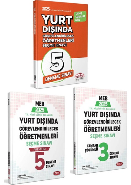 2025 MEB Yurt Dışı Öğretmenlik Sınavı 3’lü Deneme Sınavı Seti