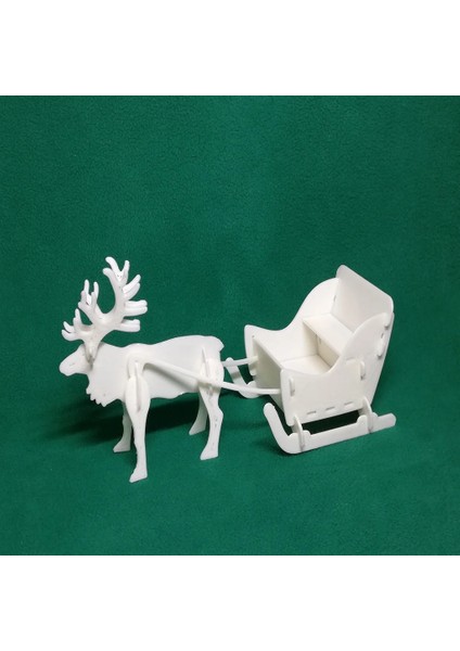 Yılbaşı Kızaklı 3D Baskı Kart Kiti- 2'li