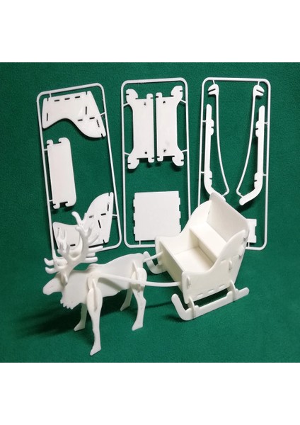 Yılbaşı Kızaklı 3D Baskı Kart Kiti- 2'li