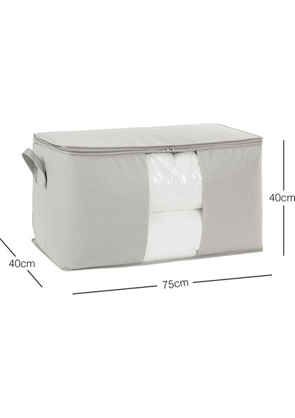 Ocean Home Te x tile Mega Boy Pvc Pencereli Gri Balıksırtı Hurç 75 x 40 x 40 cm fiyatları