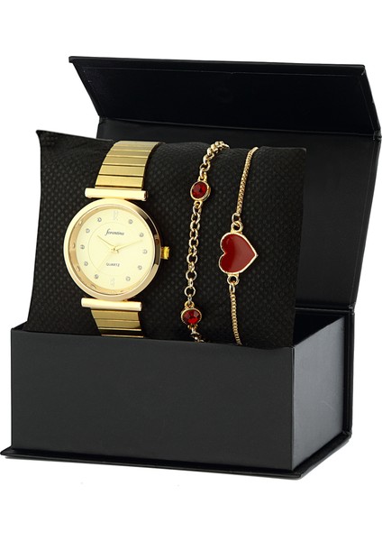 Kadın Kol Saati - 2 Bileklik Kombin Set PS2112