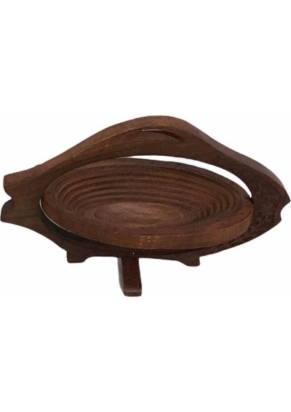 Ahşap Katlanır Şekerlik Meyvelik 30X20 Cm. M002