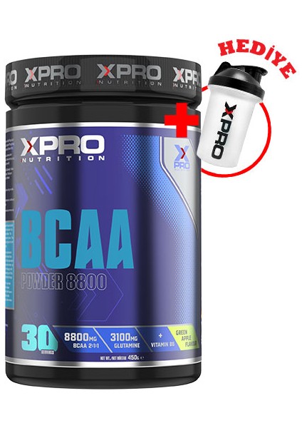 Xpro Bcaa 8800 Powder 450 gr - Yeşil Elma Aromalı