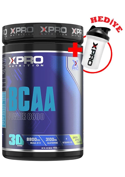 Xpro Nutrition Xpro Bcaa 8800 Powder 450 gr - Yeşil Elma Aromalı