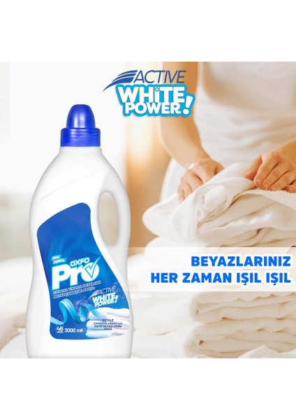 Sıvı Çamaşır Deterjanı Beyazlar Için Aktif Beyazlatma 3000ML 46 Yıkama