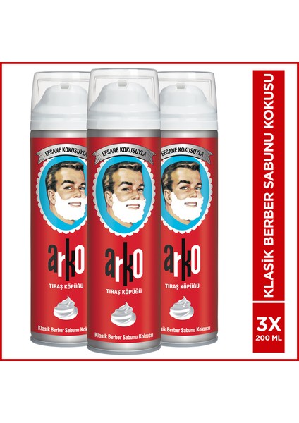 Efsane Erkek Tıraş Köpüğü 3X200 ml